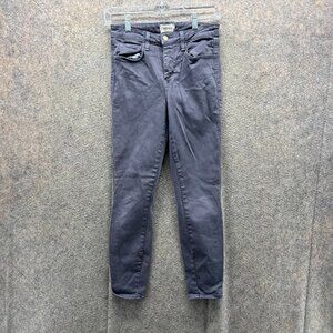 L'Agence Jeans Women 25 Blue Denim Cotton Margot High Rise Skinny Stingray